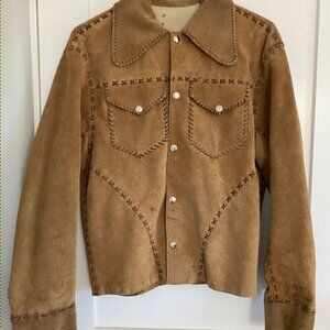 Vintage Suede Snap Western Lined Jacket